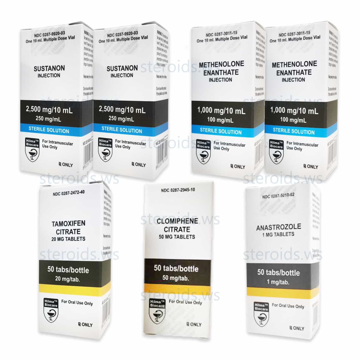 PACK MUSCLE SEC NÍVEL II (INJETO) HILMA SUSTANON + PRIMOBOLAN + PCT (8 SEMANAS)