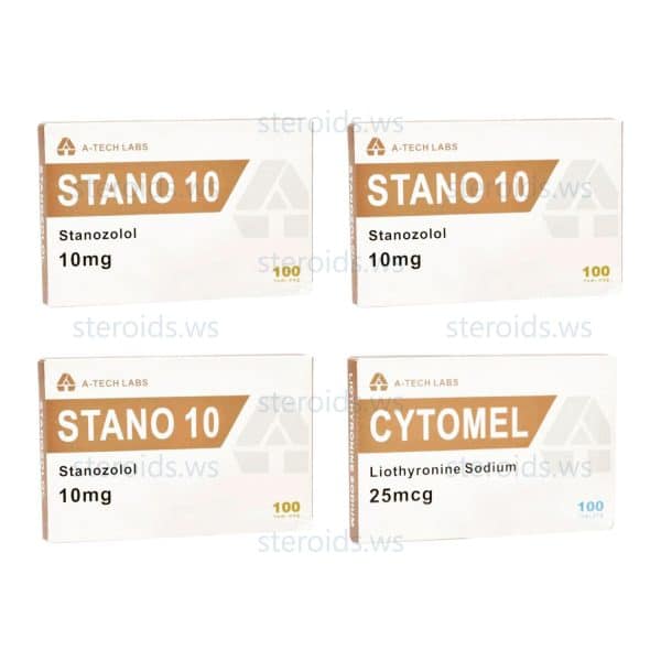 Pacote Seco Stanozolol + Esteroides Orais Cytomel T3 (8 semanas) A Tech Labs