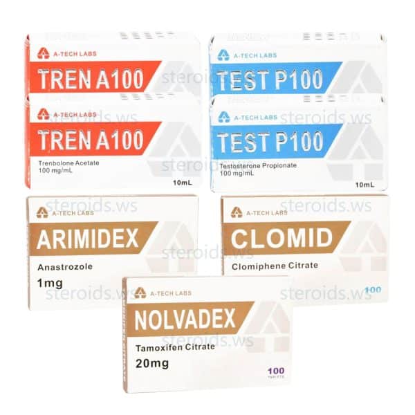 PACOTE MÚSCULO MAGRO (INJEÇÃO) PROPIONATO DE TESTOSTERONA + ACETATO DE TRENBOLONA + PCT (6 SEMANAS) A Tech Labs